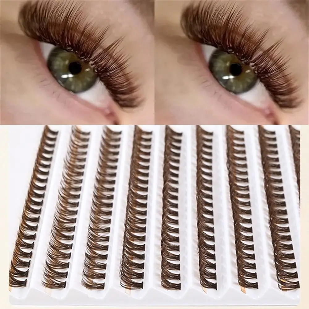 40D Brown Cluster Eyelashes 200 Clusters Grafting Individual Volume Lashes Extension Makeup Tool For Natural And Dramatic Look