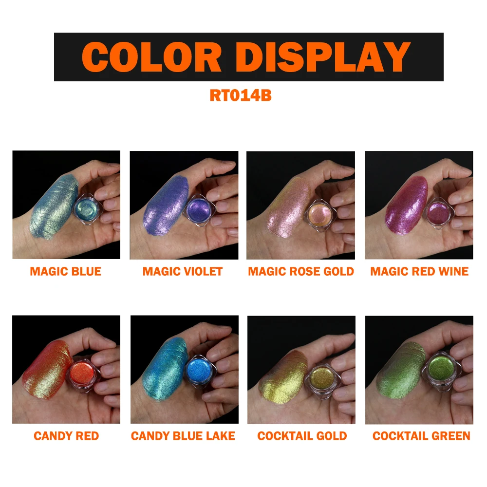 OPHIR Chameleon Color Face Paint Set for Halloween Christmas Makeup Split Cakes Body Painting Rainbow Face Paint Palette RT014