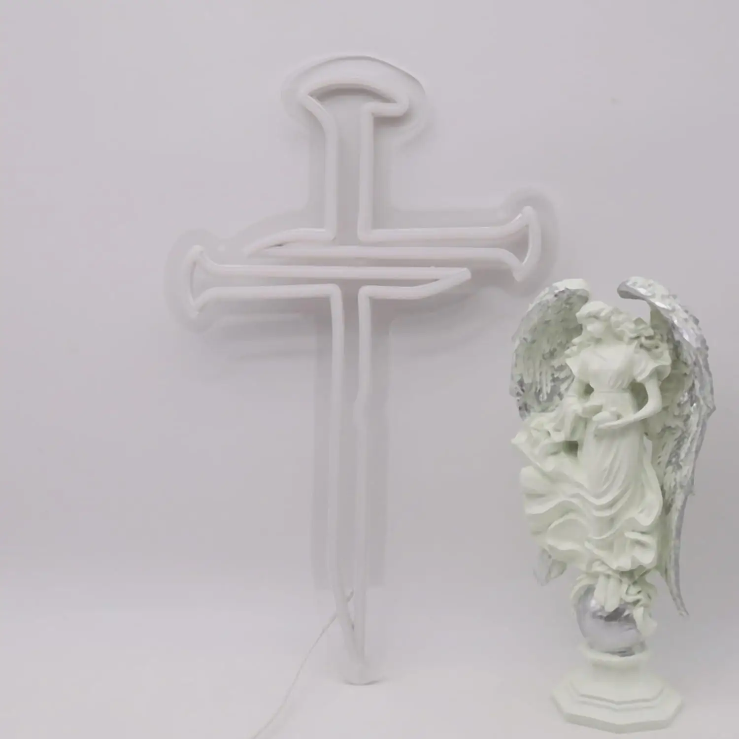 Cross Neon Sign Dimmable USB LED Light for Church Bedroom Home Wall Decor Christian Religious Easter Art Sign Easter Gifts
