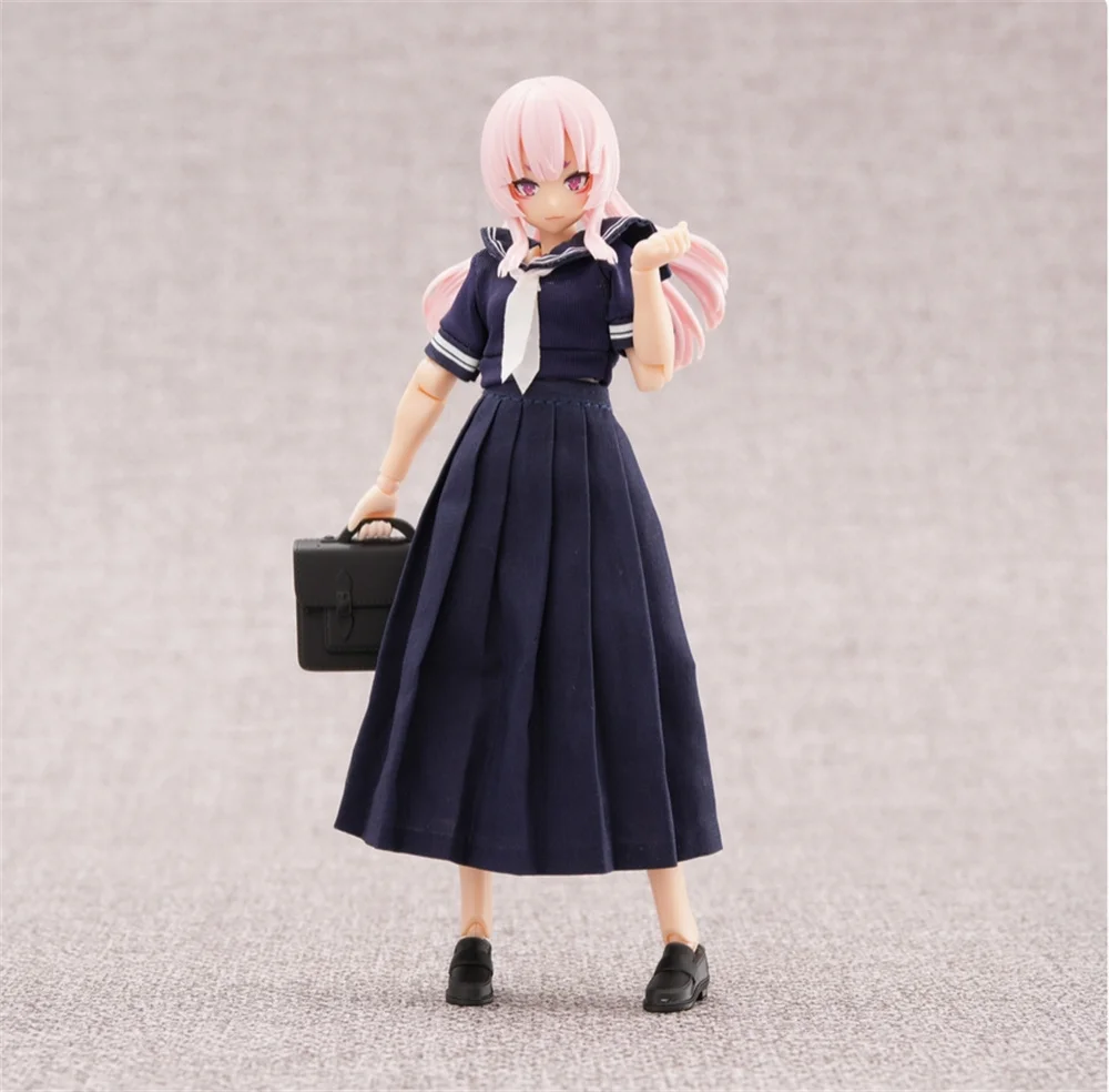 Em estoque escala 1/12 série 99s doce uniforme de estudante gola de marinheiro conjunto de saia plissada para corpo de figura de ação azone de 6 poleg