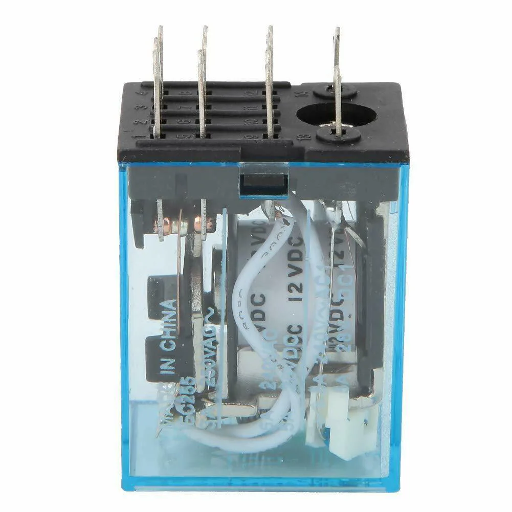 Silver Contact 12VDC Coil Power Relay MY4NJ 4NO 4NC 14 Pins MY4NJ High Purity Copper Coil Reliable Performance