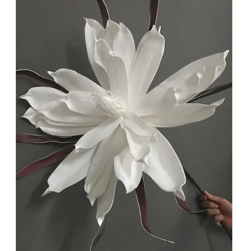 Giant Flowers Artificial Magnolia Foam Flower Wedding Background Decoration Road Guide Orchid Home Party Event Decor Window Prop