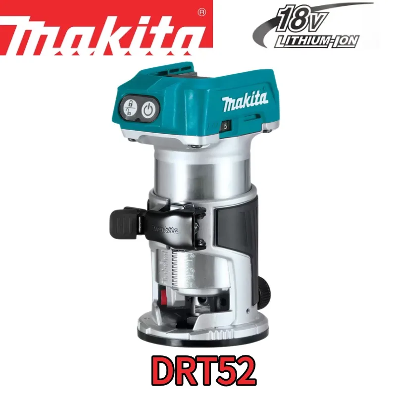 Originele Makita DRT52 18V LXT Accu-compactfrees met variabele snelheid voor nauwkeurig kantenprofielen en sleuvenfreeswerk