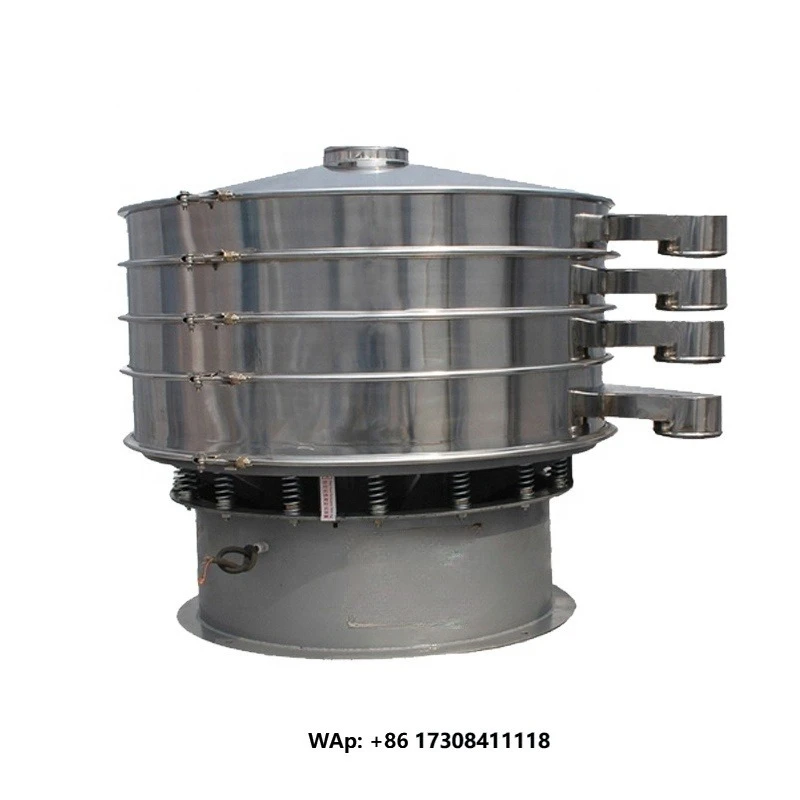 SUS304 Small Particles Sweet Potato Residue Sifter Sesame Seeds Screen Rotary Vibrating Sieve Machine