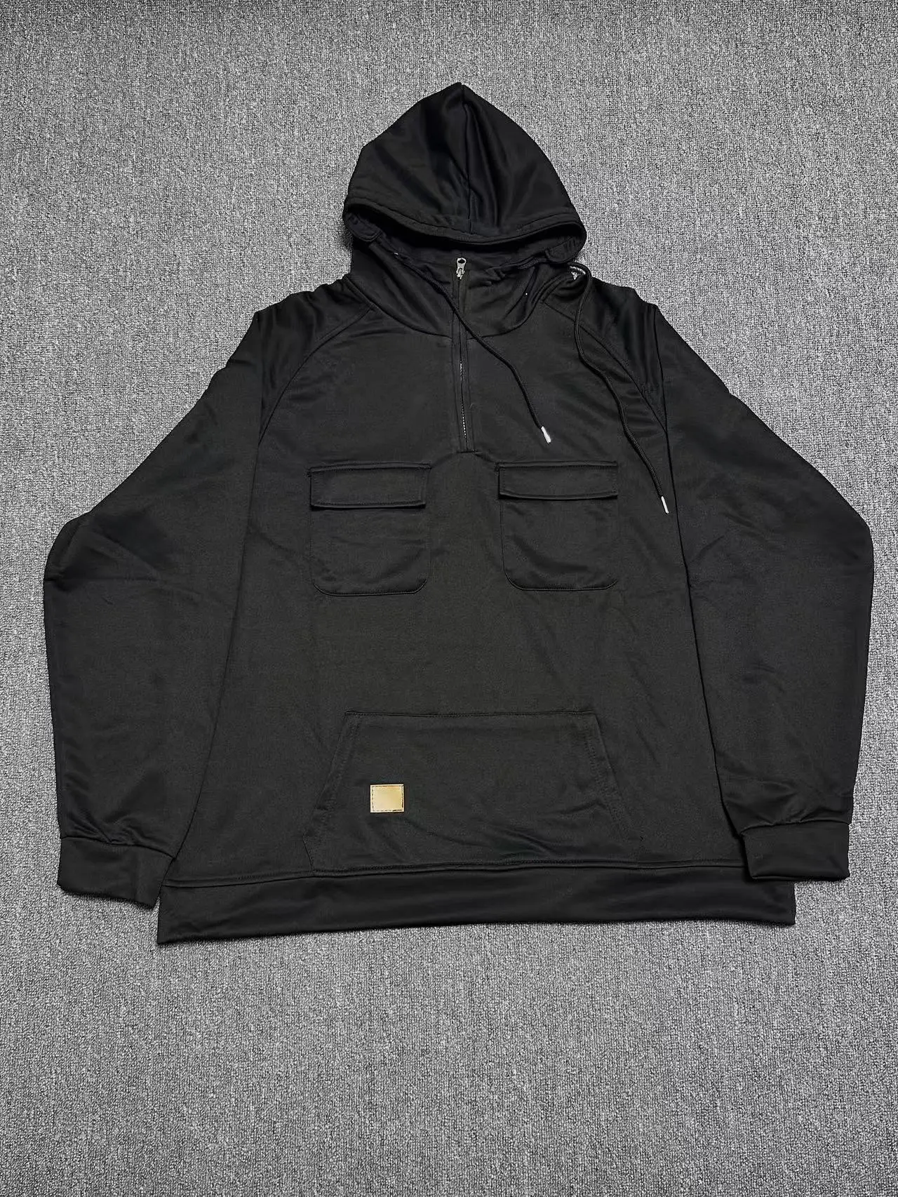 Gifts Men'S Hoodie Solid Color Hoodie Youth Sports Multi Pocket Sweater