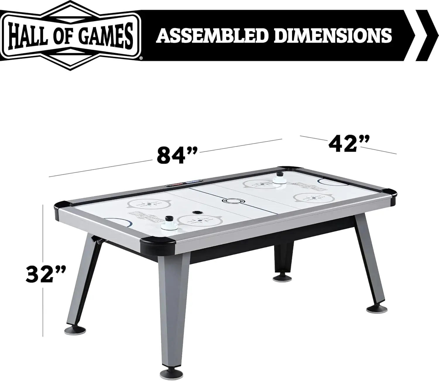 Air Powered Hockey Table with Pusher and Puck Set