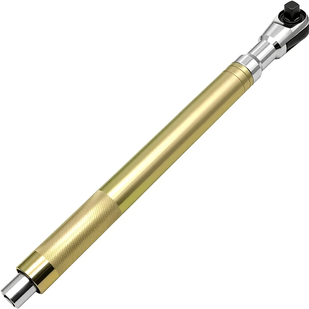 

New Premium Gold Heavy Duty Extended 1/2 Inch Ratchet Wrench - Multifunctional Adapter, Adjustable Torque, Extended Design