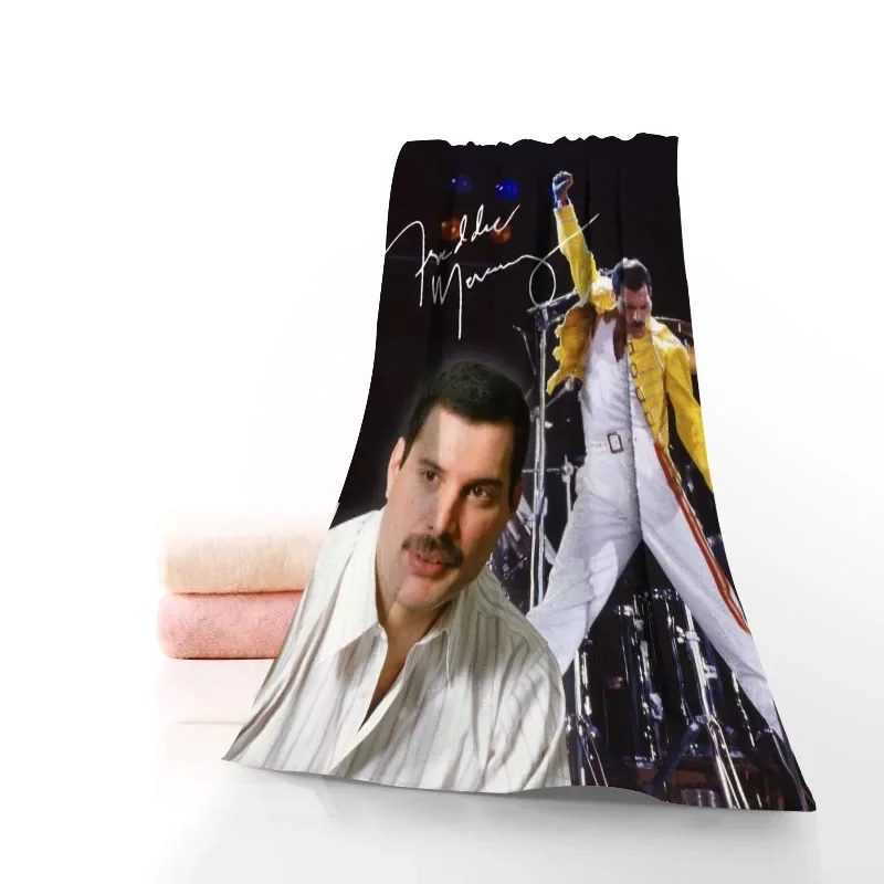 Freddie Mercury niestandardowy ręcznik z nadrukiem bawełniana twarz/ręczniki kąpielowe tkanina z mikrofibry dla dzieci mężczyzn kobiet rozmiar