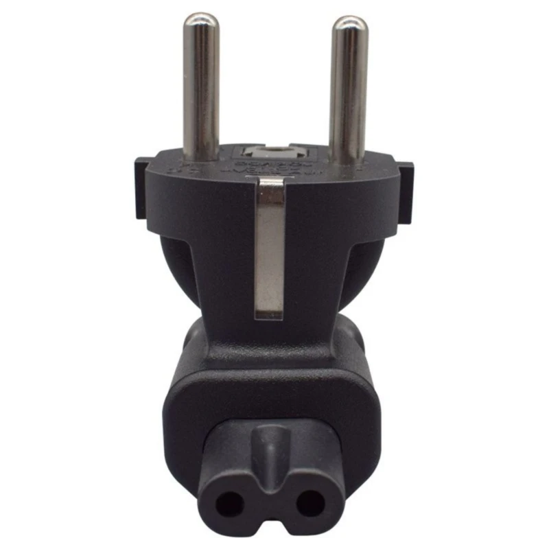 Adaptateur d'alimentation EU4.8mm à C7 à courbure droite, prise mâle à femelle en PVC électrique