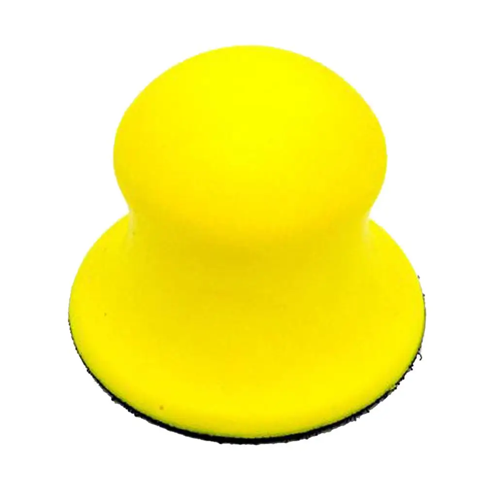 Yellow Foam Sanding Block Hook and Loop Sandpaper Disc Pads Hand Sander for 5 Inch Random Orbital Sanders