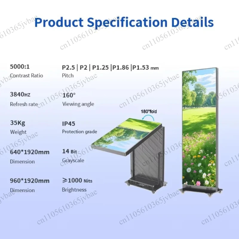 Foldable Lightweight Structure, Poster on Screen, Full Color Highlight
