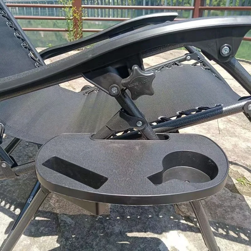 

Portable Folding Tea Cup Holder Shelf, Universal Outdoor Tea Tray with Phone Slot, Beach Chair Accessories, Lightweight Durable