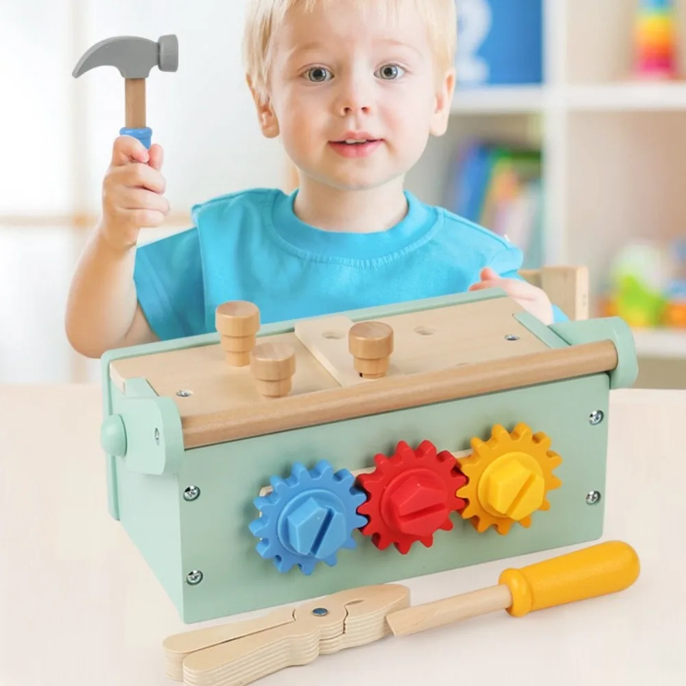 

Educational Montessori Toy Screw Assembly Hands-on Ability Simulation Repair Tool Kit Nut Disassembly Boy Wooden Toy Toolbox