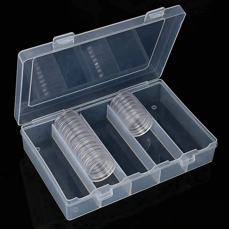 260 szt. Uchwyt na kapsułki na monety i chroń uszczelkę Etui na monety do pobierania monet, 200 szt. 30 mm i 60 szt. 46 mm