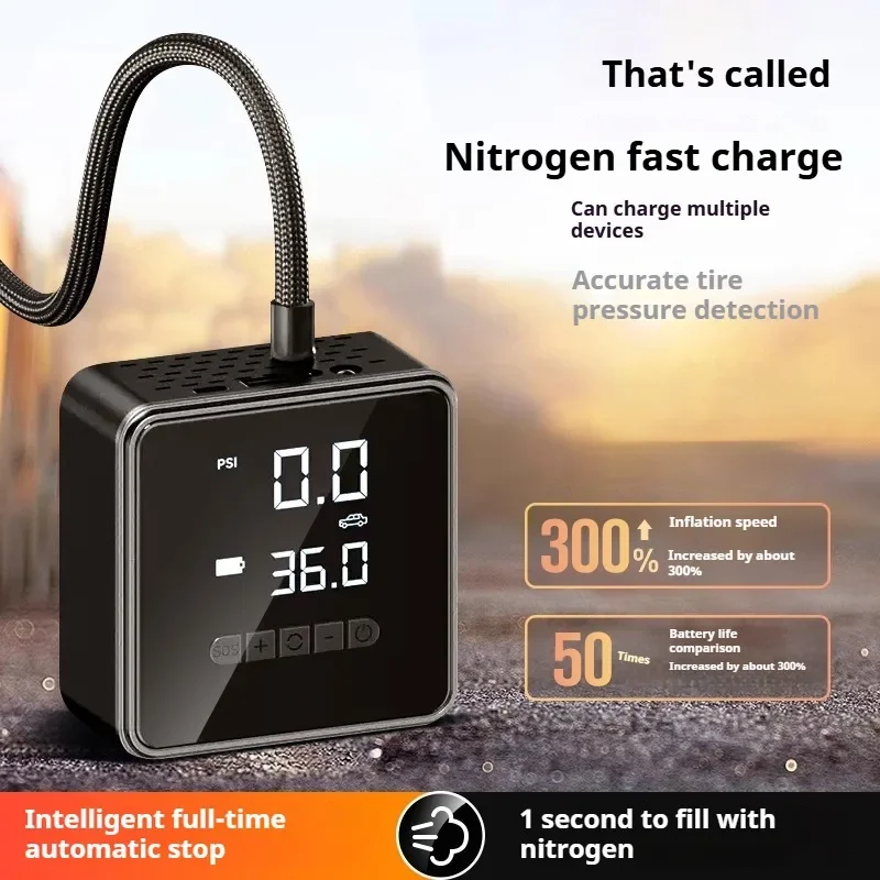 

Portable Air Pump Air Compressor 12V Electric Wireless Portable Tire Inflator Pump for Motorcycle Bicycle Car Tyre Ball