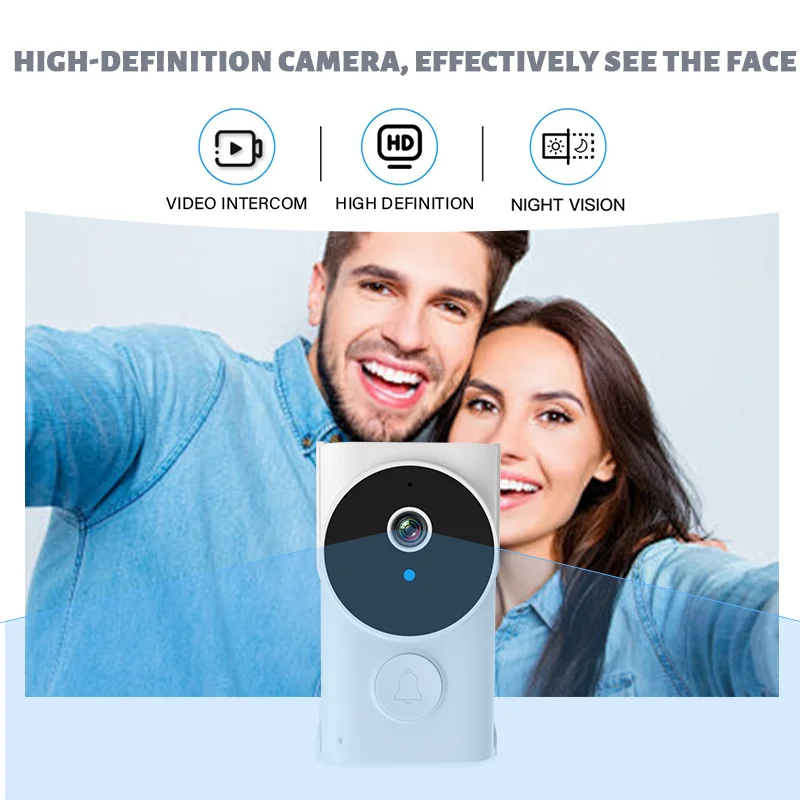 Visiophone sans fil 2.4Ghz, interphone vidéo, caméra avec écran IPS 3.5 pouces, enregistrement Audio et vidéo bidirectionnel, sonnette de porte de maison