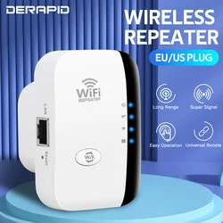 300Mbps WiFi Repeater High-Speed Expansion WiFi Signal Booster Built-in Antenna Repeater & Extender for Stable Wall-Penetrating