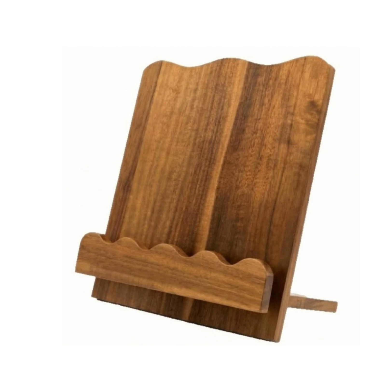 Wooden Recipe Book Stand Wood Grain Wooden Cookbook Stand Cookbook Holder Stable Compact for Cooking, Baking