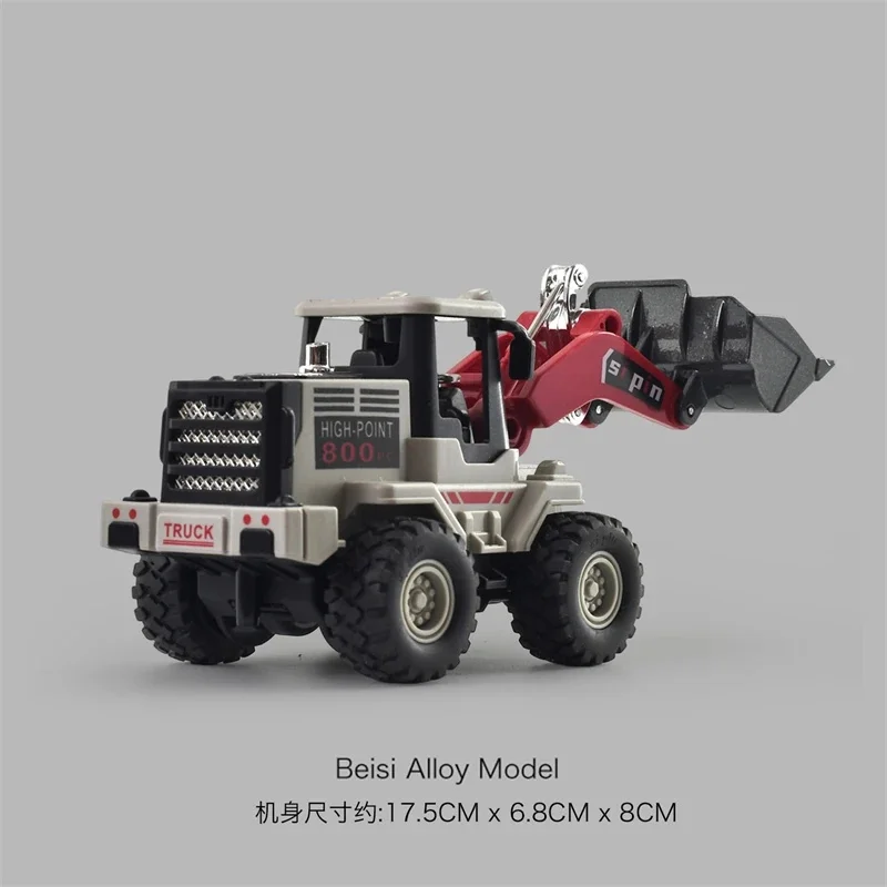 Alloy Inertia Excavator Loader Bulldozer Toy For Kids Boys Realistic Metal Construction Model For Playroom Party Birthday Gift