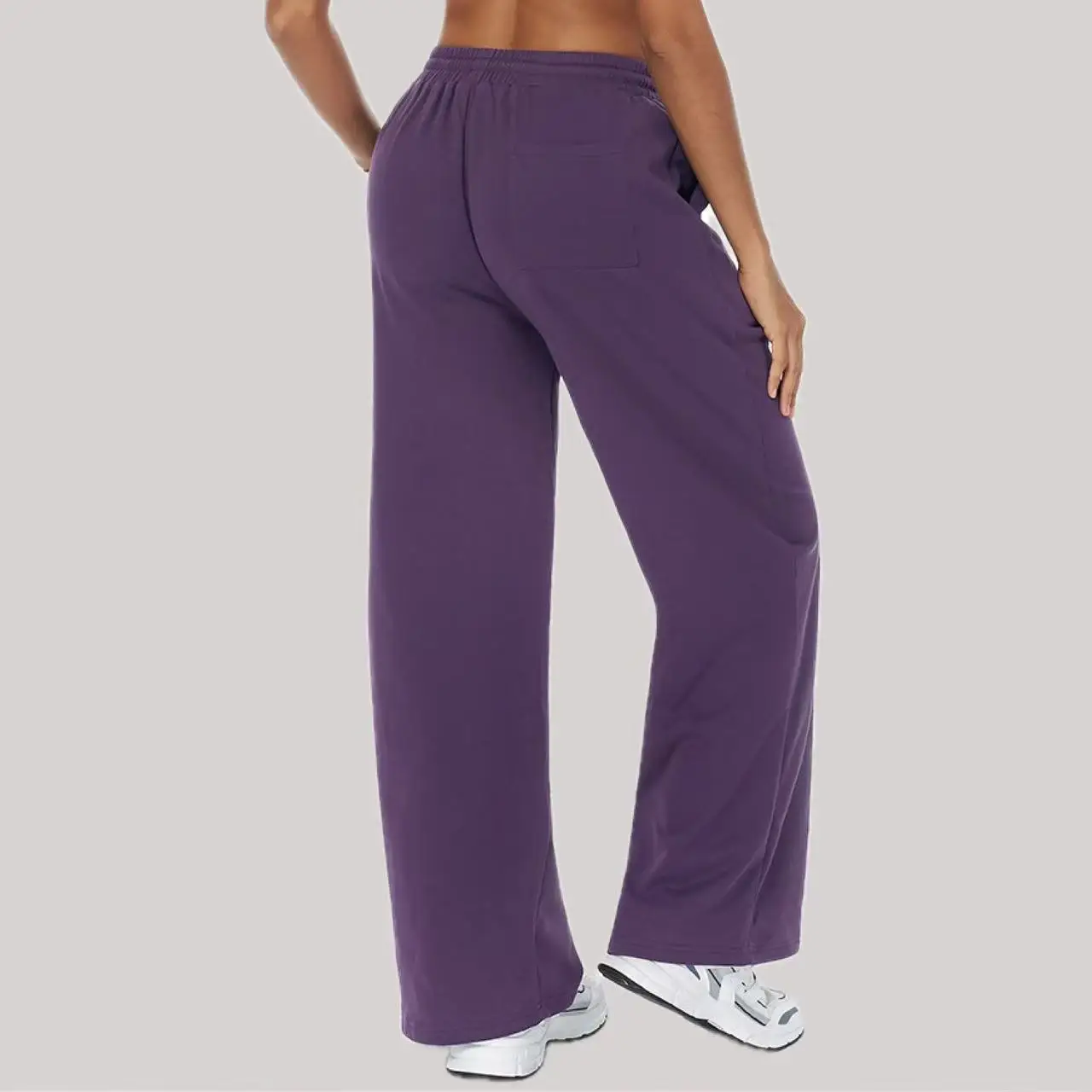 

Женские зимние свободные спортивные брюки с высокой талией, утепленные брюки с карманами, прямые брюки для йоги, универсальные спортивные брюки