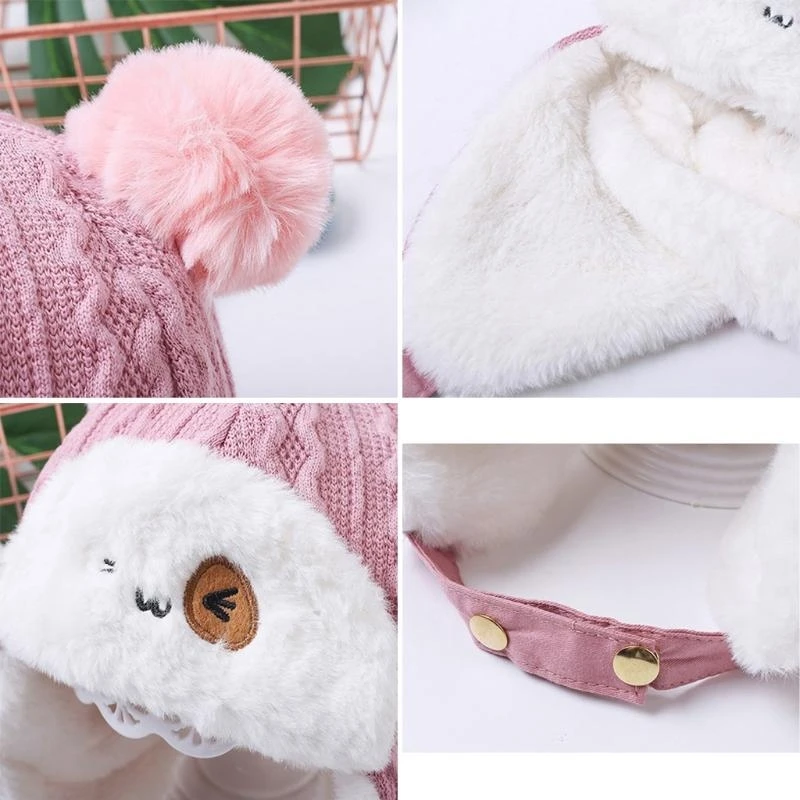 

J15U, зимняя теплая детская утолщенная защитная шапка с ушами, мягкая хлопковая шапочка Lei Feng, шапка для детей, девочек и