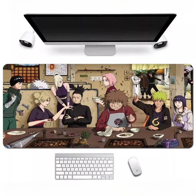 

Oversized Thickened Animation Naruto Game Leather Mouse Pad Computer Desktop Keyboard Pad Non-slip Lock Edge Learning Table Mat