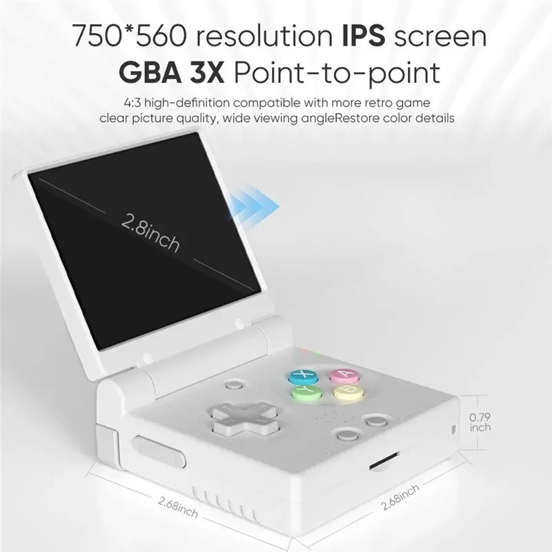 B50B-MINI FLIP Handheld Game Players 2.8'' IPS Screen Linux System Video Game Consoles Case Gamer Dual Analog Stick view 6