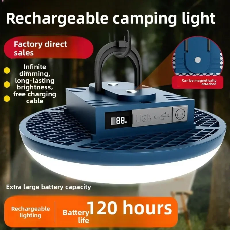 Lámpara LED Recargable para Camping Exteriores | Impermeable Super Brillante Portátil y Larga Duración
