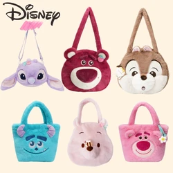 Disney Strawberry Bear Plush Doll Shoulder Bag Stitch Crossbody Bag Chi Chi Winnie Bear Handbag Women