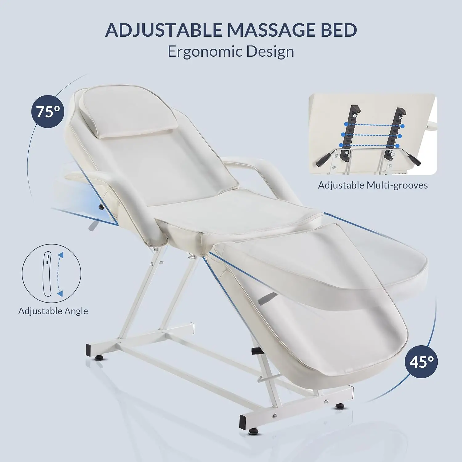 Adjustable Tattoo Table Salon Bed for Massage Facial Eyelash Microblading Esthetician Spa Treatment, Customized