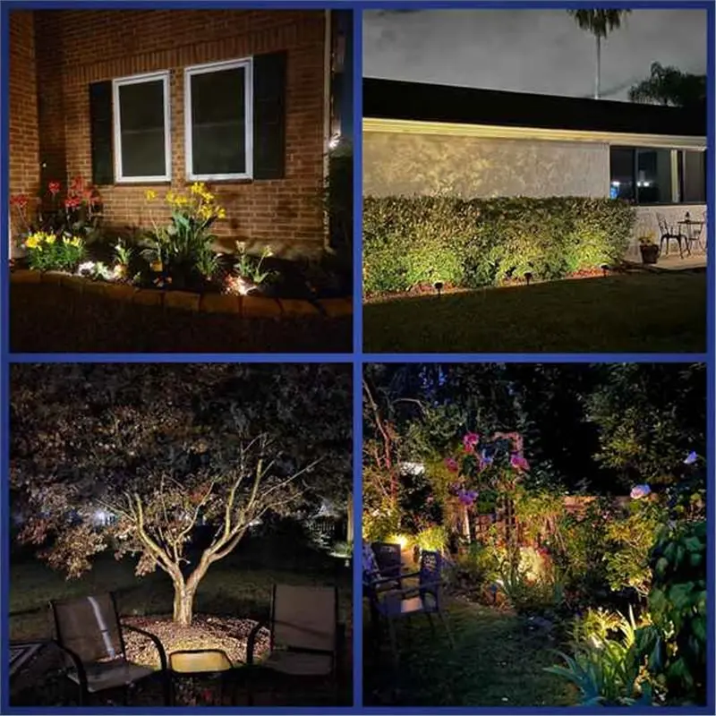 ABRW-Solar Powered Garden Yard Spot Light 56 Leds, 3 Lighting Modes 4Pcs Solar Lights Outdoor Waterproof For Outside B