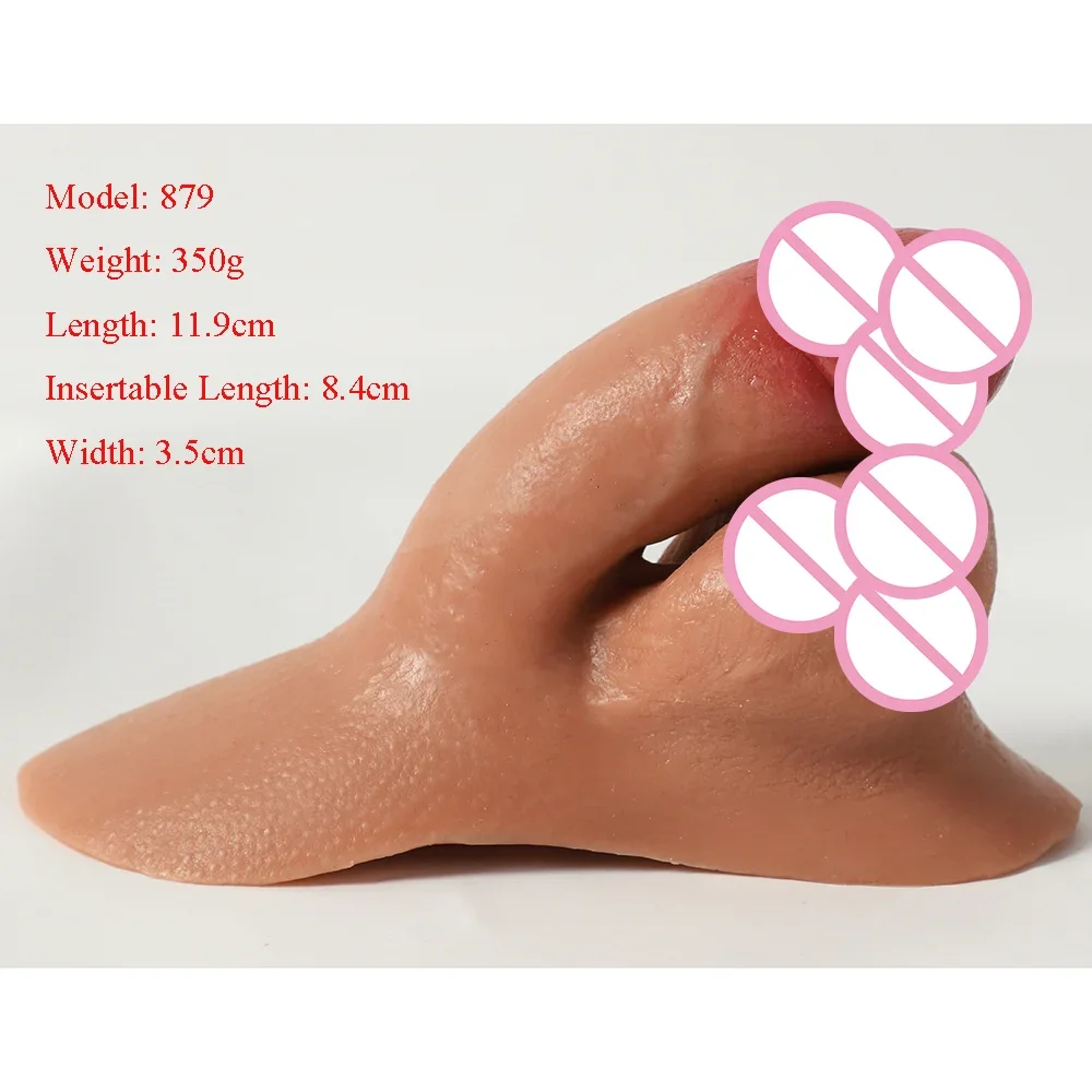 Ftm Packers Wholesale 2 in 1 Ultra Soft Silicone Hollow Penis Sleeve with Big Scrotum Prosthetic Stroker