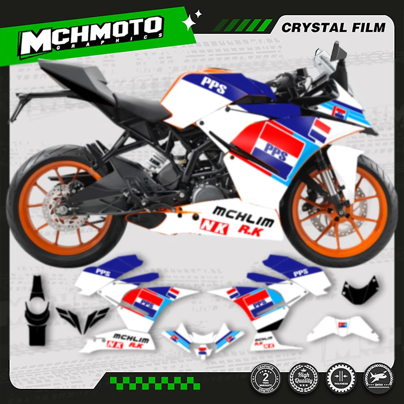 

MCHMFG Custom Team Motorcycle Graphics Background Decals Stickers Kit For KTM RC250 RC390 2014 2015 2016