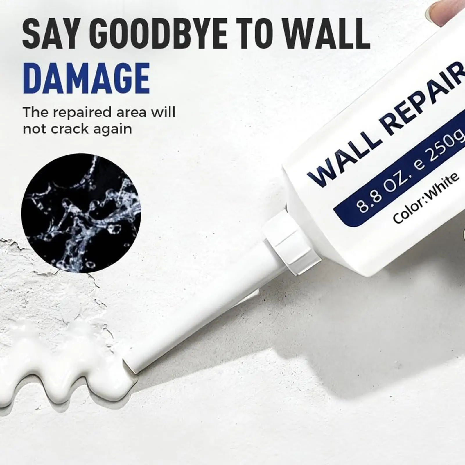 Drywall Repair Kit with Scraper Wall Hole & Crack Filling Paste Quick-Drying Mending Agent Mold Resistant Home Restoration Tools