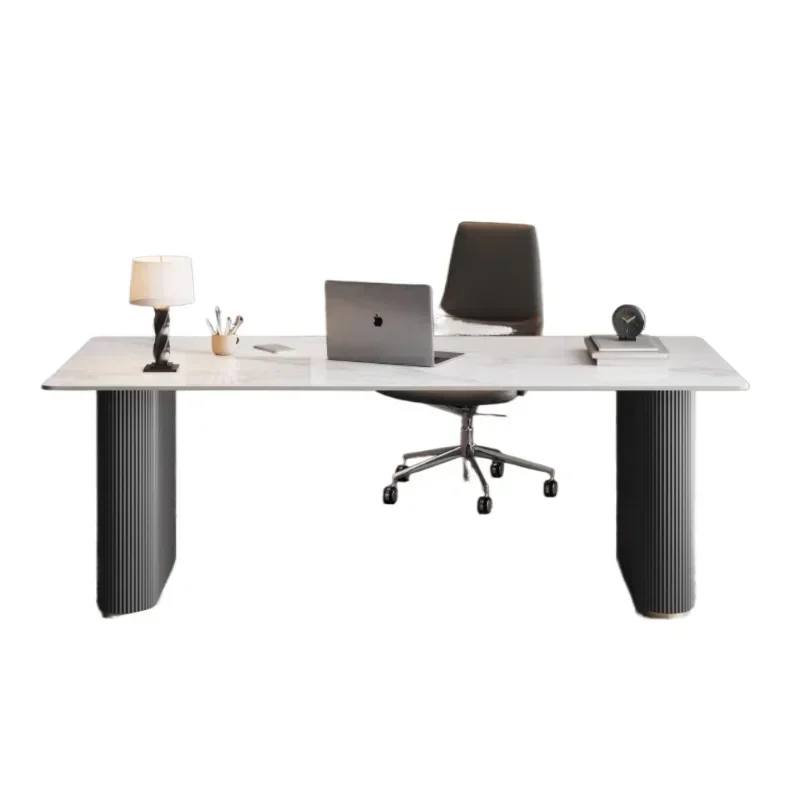 

*Легкий роскошный стол из каменной плиты, компьютерный настольный стол, современный простой студенческий домашний стол для гостиной