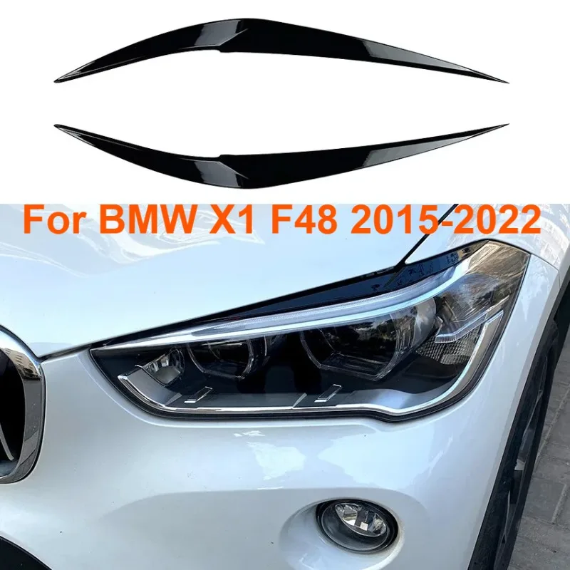 

For BMW X1 F48 2015-2022 Headlight Eyebrow Trim Cover | Exterior Styling Headlamp Sticker Decoration Upgrade Accessories