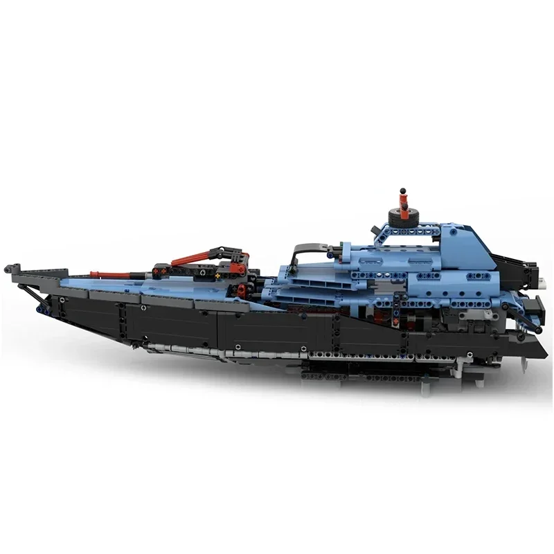 Moc blocos de construção navio de guerra modelo série 42066 c-tipo navio de guerra tijolos técnicos diy montagem brinquedos famosos para crianças presentes do feriado