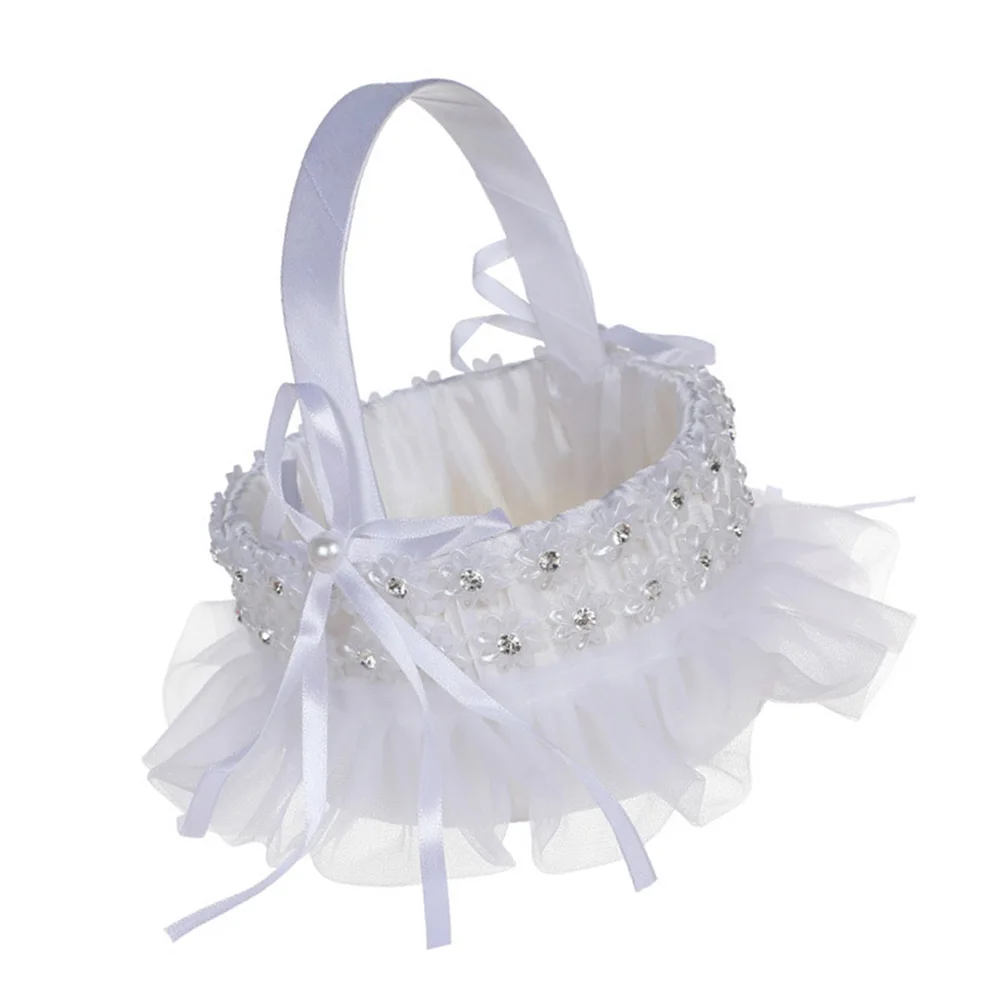 

Lace Flower Flower Baskets For Wedding Baskets Basket Wedding Bridesmaid Elegant Storage Decor Romantic European Style