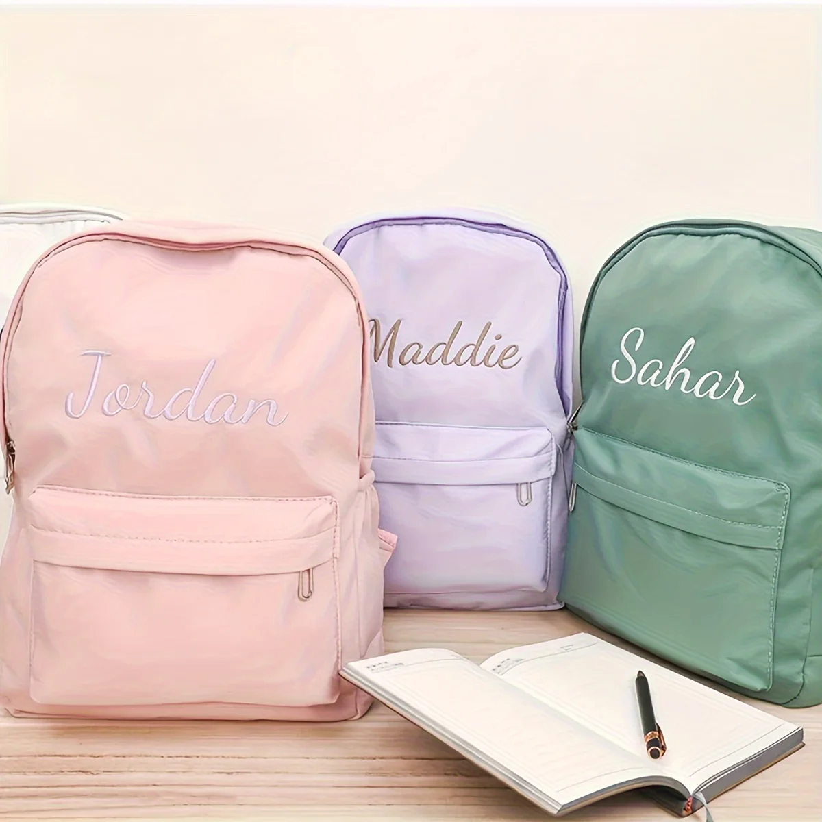 Personalized Name Backpack Customized Simple Lightweight High Quality Backpacks for School Season Travel Gift Nylon Schoolbag
