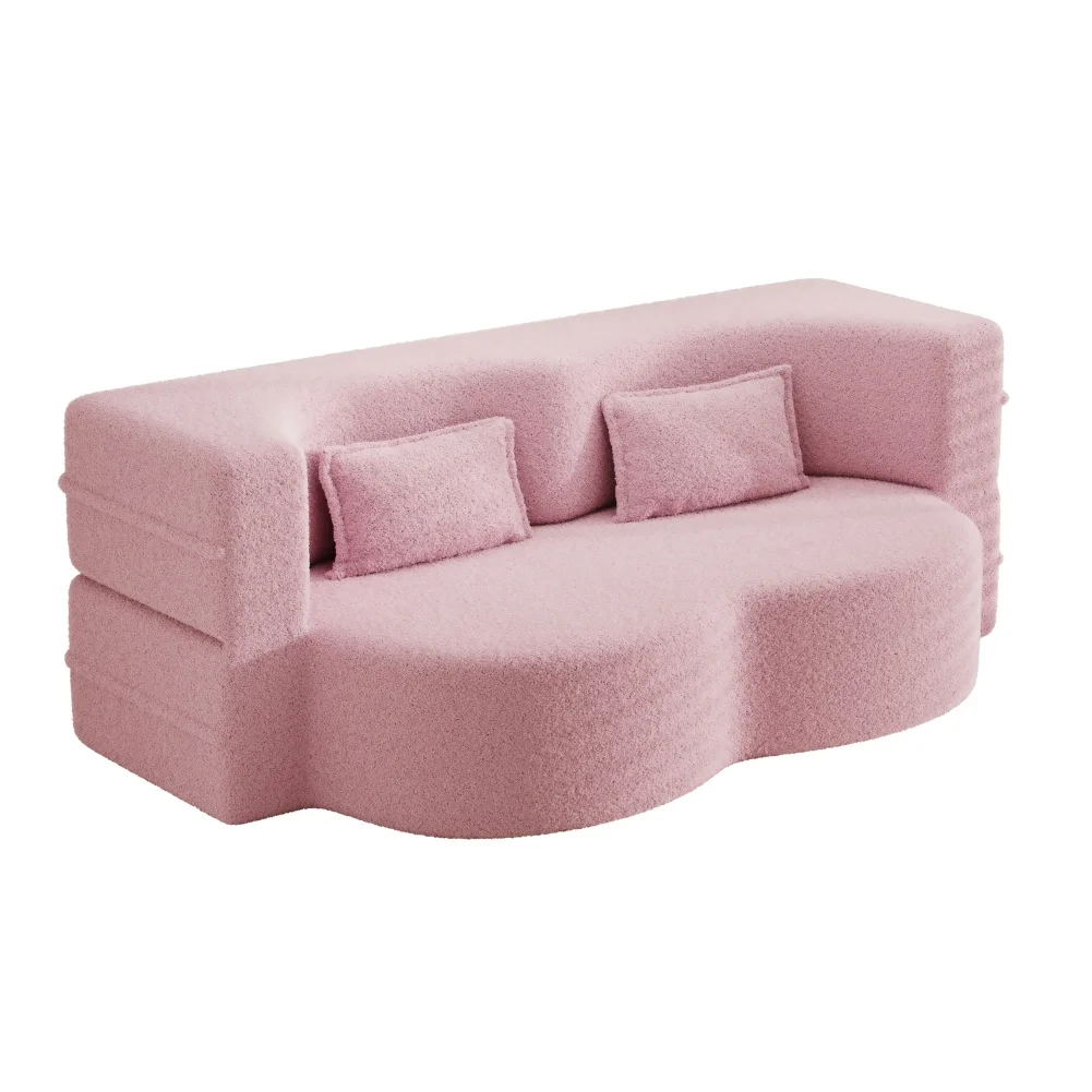 Convertible Floor Sofa With 2 Pillows 15