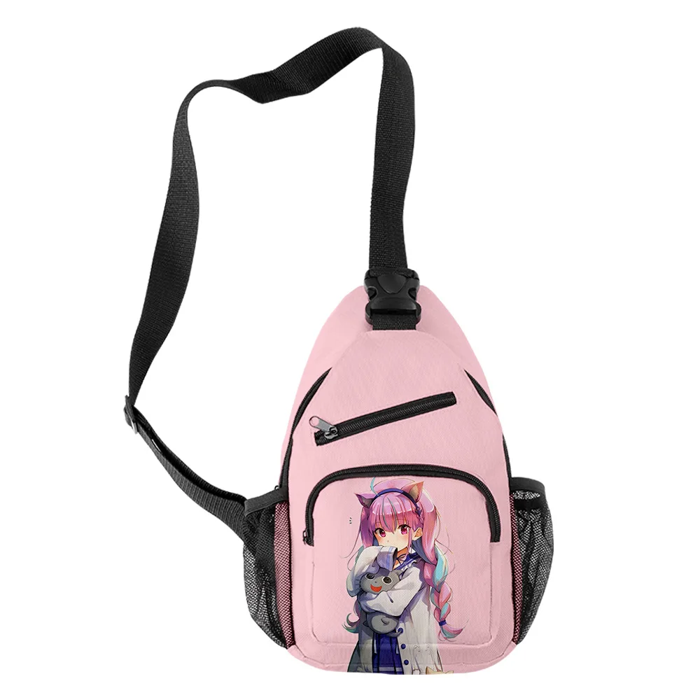 

Роскошные популярные сумки через плечо HOLOLIVE minato aqua, оксфордские водонепроницаемые спортивные дорожные сумки для мальчиков и девочек, сумки на плечо с 3D принтом