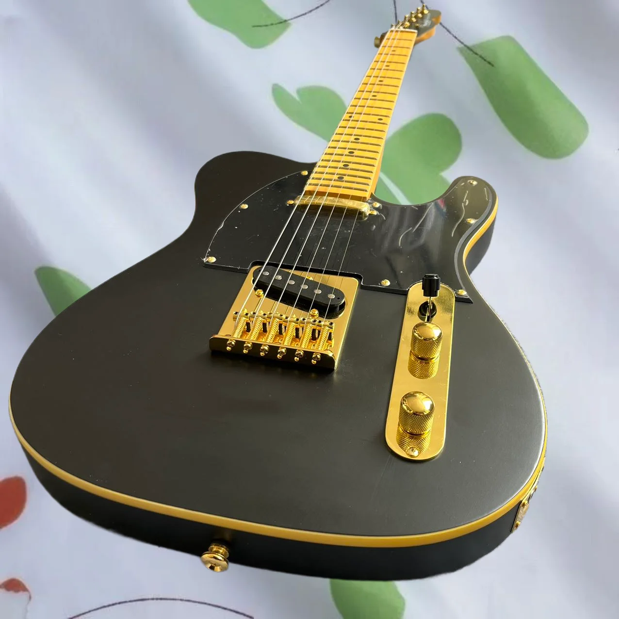 

Electric guitar, factory customized, made of maple and peach blossom wood, matte gold TL, in stock, fast and free shipping