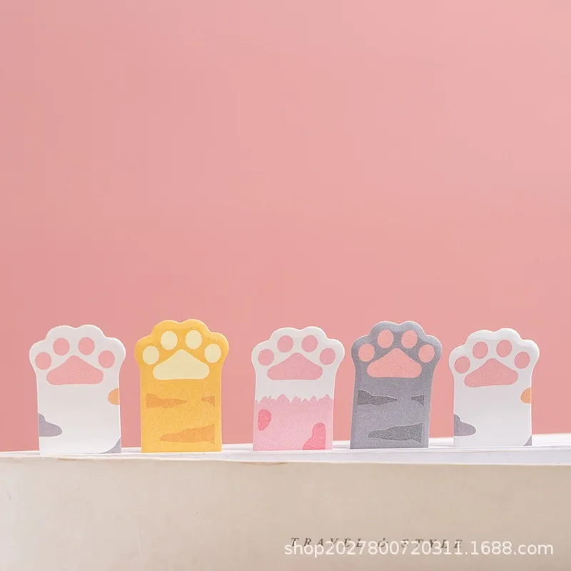 

Office School Supplies Gift Cute Cat Claw Note N Times Sticker Writable Memo Pad Sticker Hand Account Wholesale Tearable Kawai