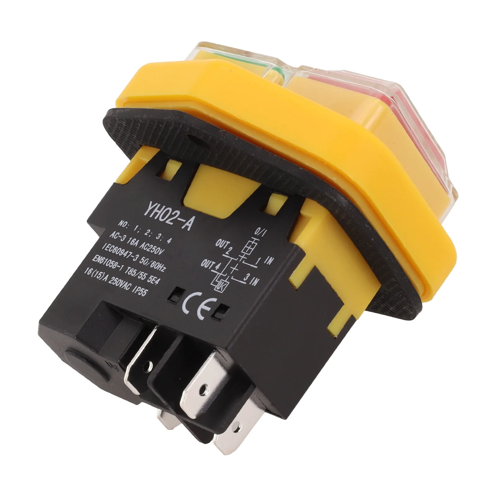 

AC220V Pushbutton Switch Magnetic Pushbutton Switch Plastic And Metal Protective Cover User-friendly Design Gardening