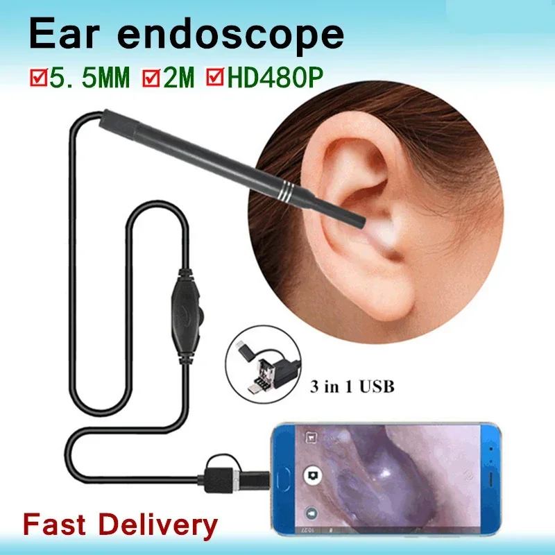 

USB HD Mini Camera Electronic Ear Spoon Endoscope Cleaner Earwax Removal Cleaning Tool Intelligent Visual Ear Picking Spoon