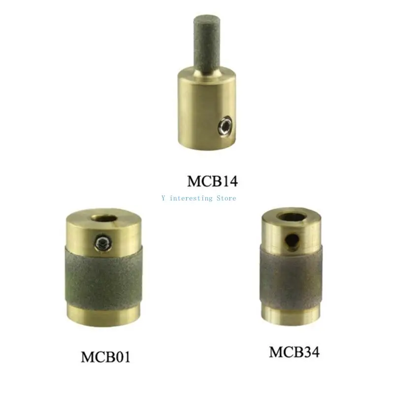 

896A 3 Sizes Stained Glass Diamond Grinder Bit for Head Tools 1 3/4 1/4 Inches Brass