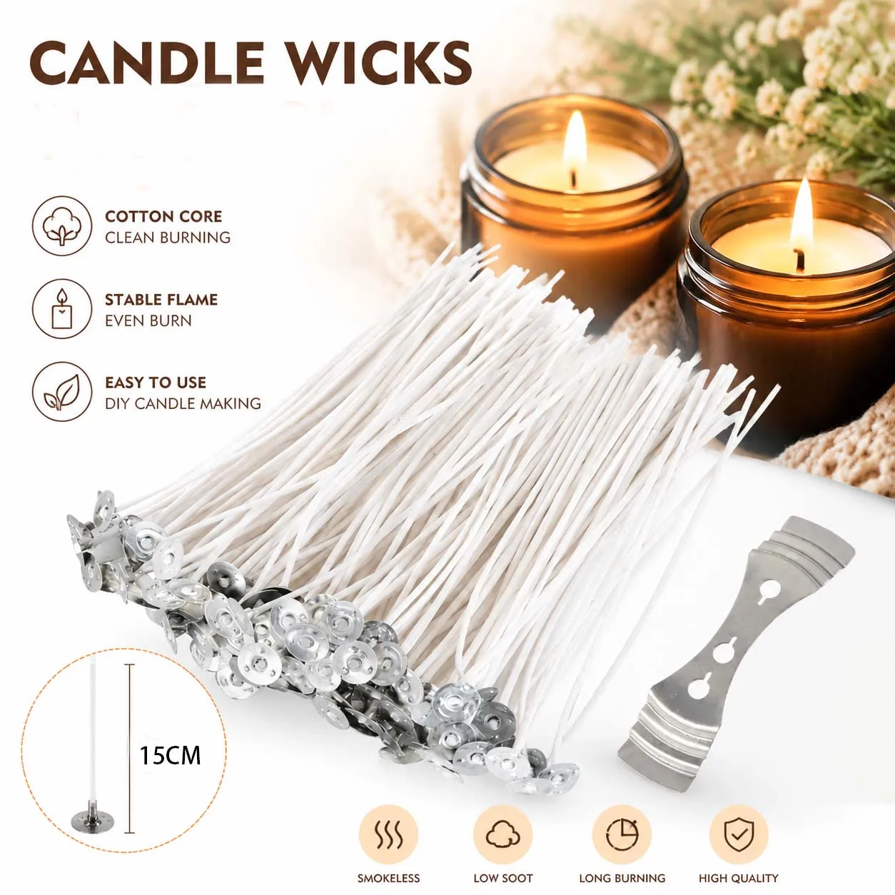 Soy Wax Flake - Stoppini per Candele Senza Fumo in