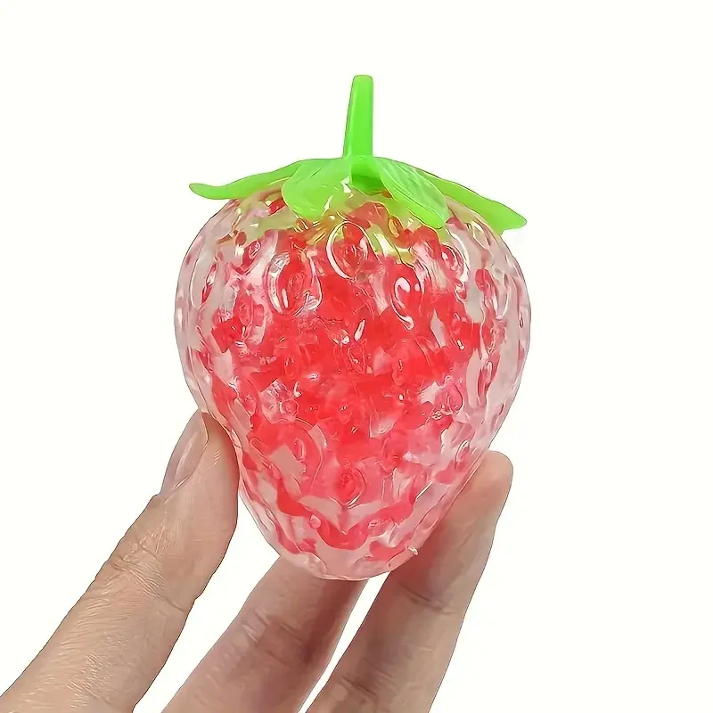 

Мягкий клубничный мяч для снятия стресса - мягкая сенсорная игрушка для взрослых и детей, облегчение тревоги и аутизма, медленный отскок, сувениры для вечеринок, подарки