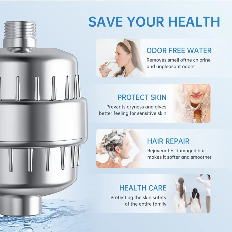 Household Shower Filter Cartridge, Bathroom Water Purifier Shower Head Filter for Bathing - view 3