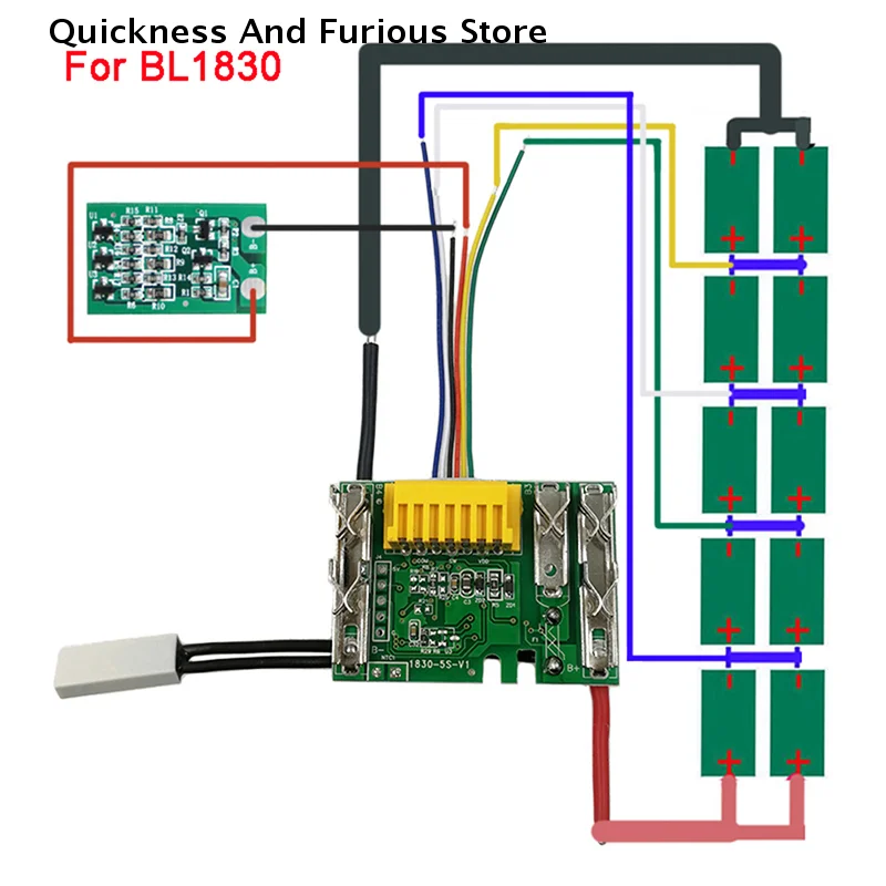 

【TO】Circuit Board PCB/LED 18V For MT 18V Bl1830 Bl1840 Bl1850 Power Tool Lithium Battery Protection Circuit Board